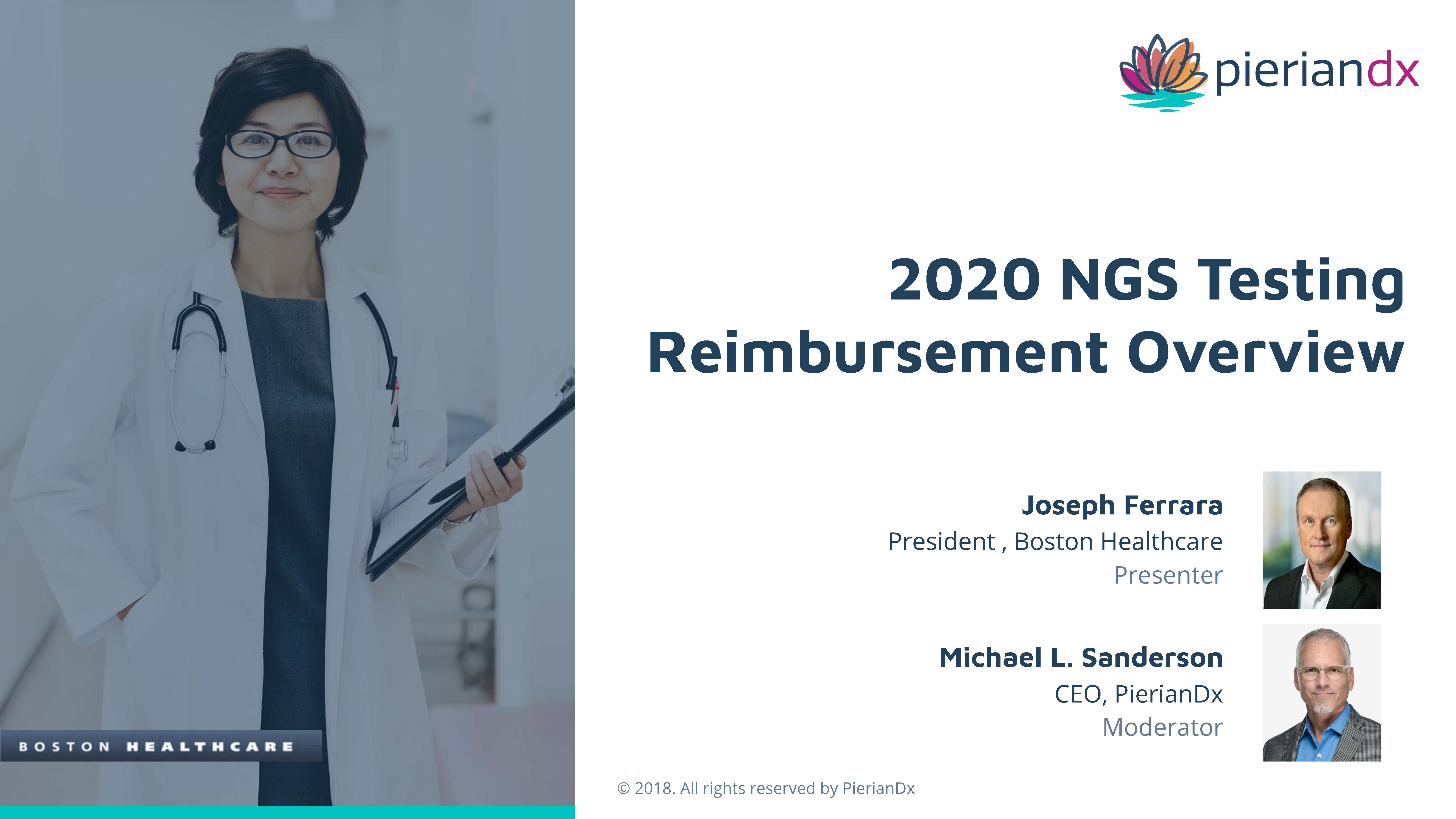 2020 NGS Testing Reimbursement Overview